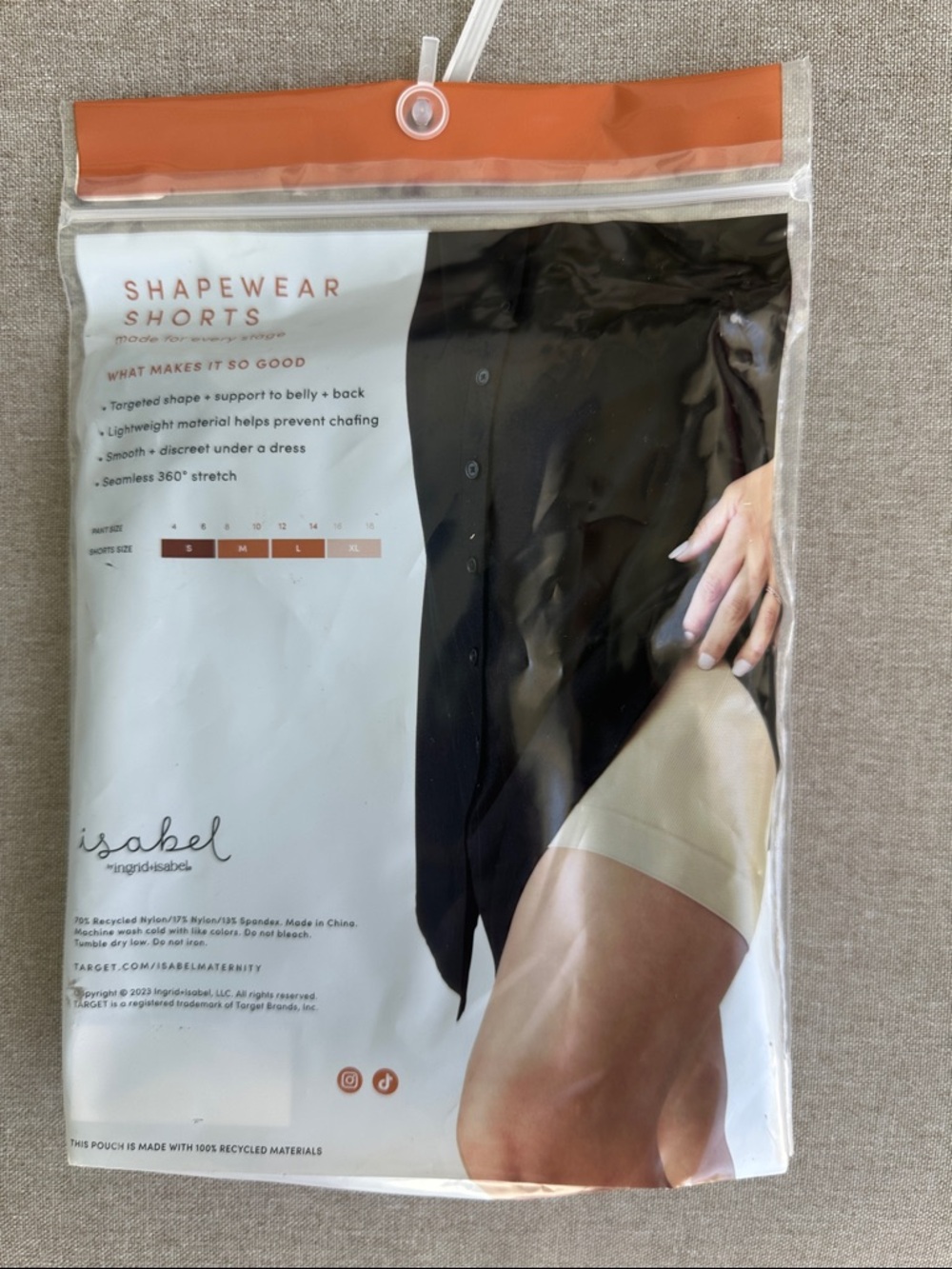 Maternity Shapewear Shorts – Beige (L) NWT - Picture 2 of 2